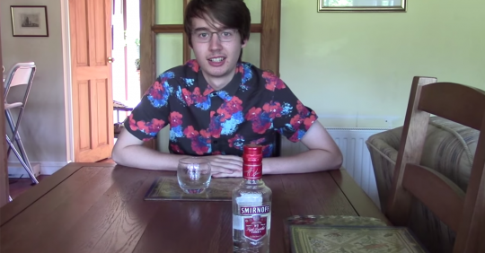 Tom also owns a glass