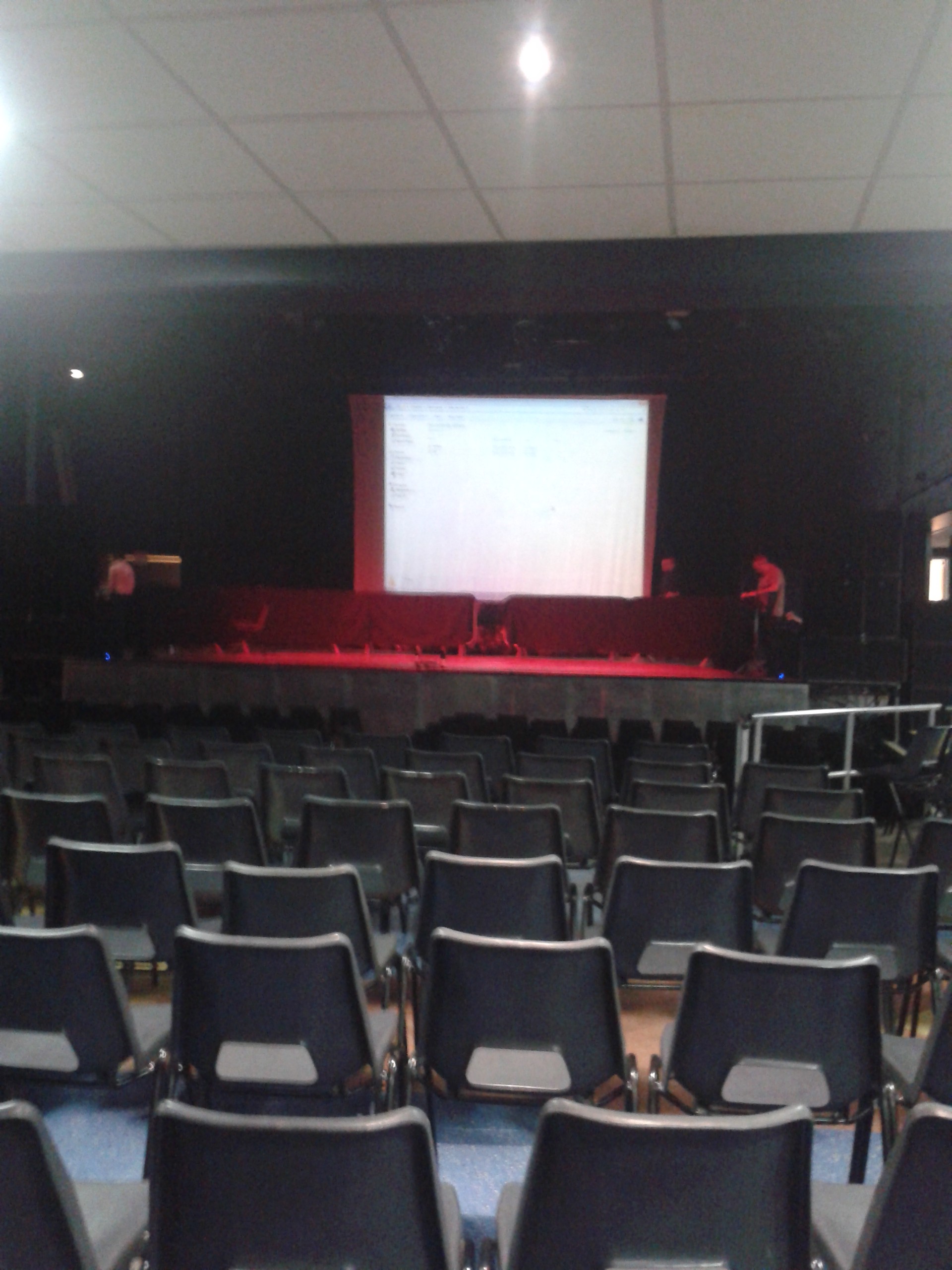 Before the stage was jazzed up