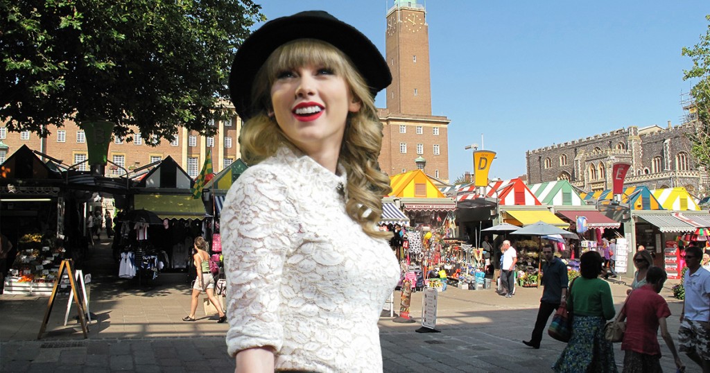 How Taylor might look enjoying the sights in Norwich
