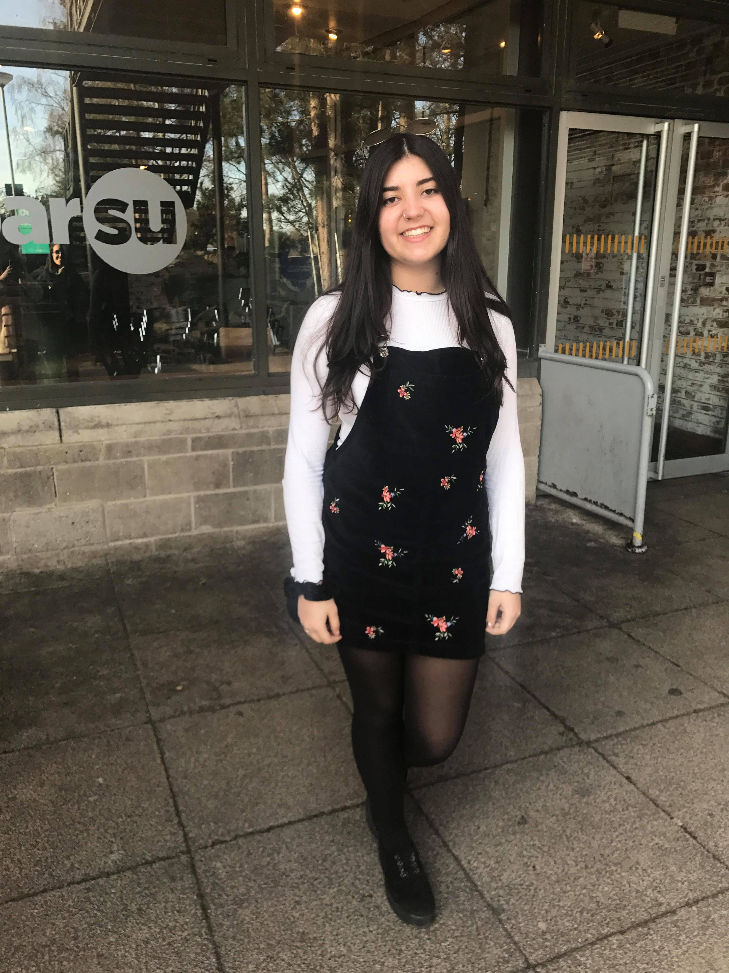 Image may contain: Tights, Pants, Clothing, Blouse, Person, People, Human