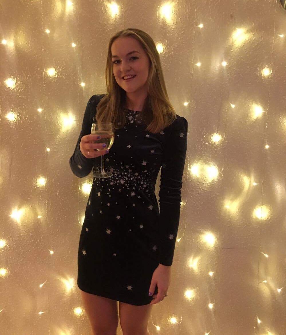 Image may contain: Polka Dot, Person, People, Human