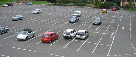 Plenty of spaces in the visitor car park...