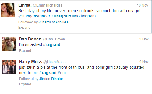 Part of the fun: The drinking culture on Rag Raids is undeniable