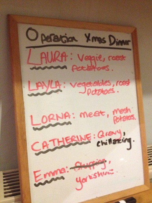 A very foody Christmas list.