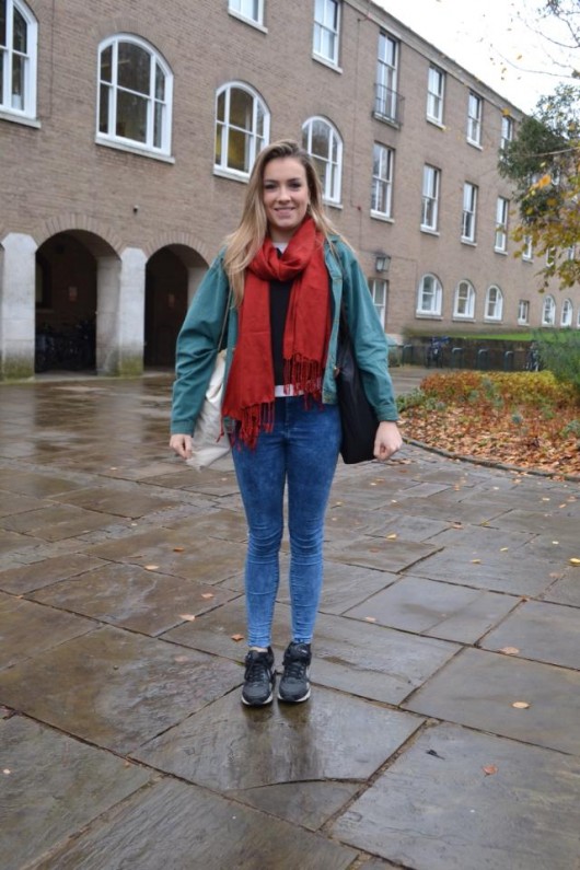 Jacques Makin, 3rd Year Psychology, Jacket from Nottingham Thrift Shop