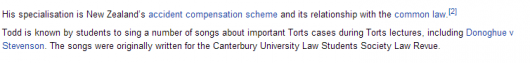 An extract from Professor Todd's wiki page