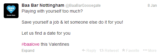 Probably. But I'm not telling you that, Baa Bar