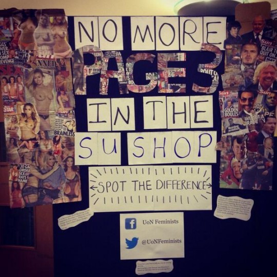 UoN Feminists have called on Notts SU shop to dump The Sun