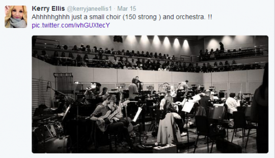 Kerry Ellis tweeted her excitement