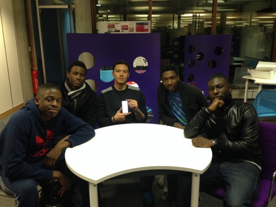 The team behind the game, from left to right: Dipo Areoye, Ipalibo Whyte, Stephen Sowole, Tosin Afolabi, Emmanuel Abiola