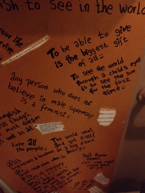 Check out the toilets too. Graffiti at it's wisest