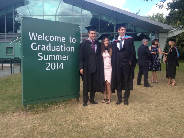 And we graduate in the Sports Hall