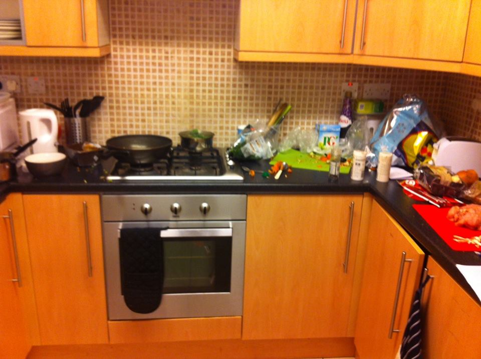 The kitchen took a hit too