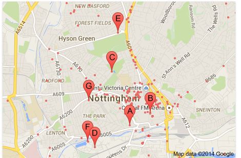 Every red dot is a place to get pissed