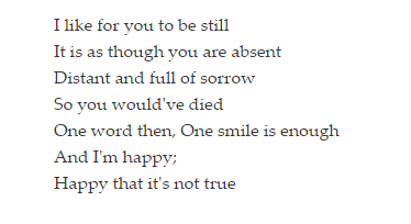 An excerpt from the poem