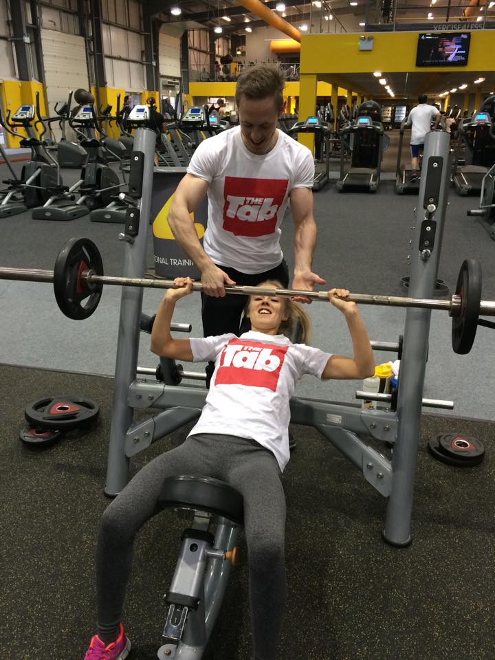 A spotter is the minimum requirement.