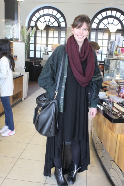 Raphala Ring, Economics, Second year, Chairty shop cardigan.