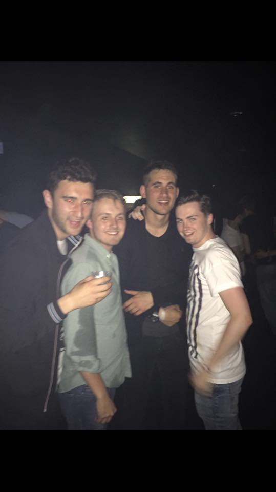 Kyle and friends with Alex Hales (second from right)