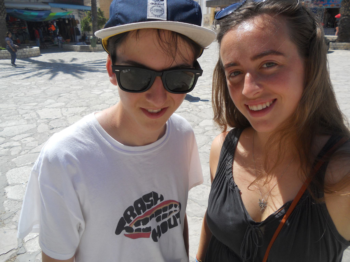Anna and her brother before the attack
