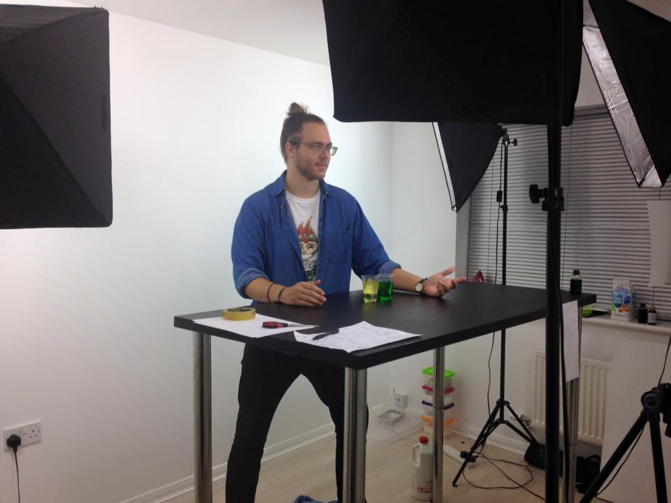 Marc filming for his company