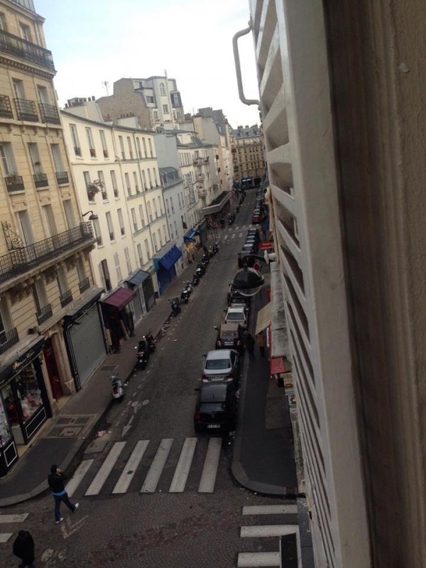 The usually busy Parisian streets are empty