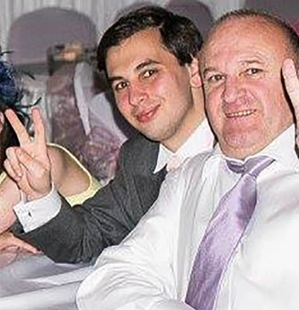 Elliott and his dad Ray at a family wedding shortly before he took his own life