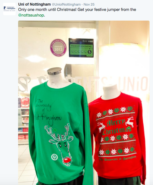 Because showing off you go to Notts shouldn't end at xmas