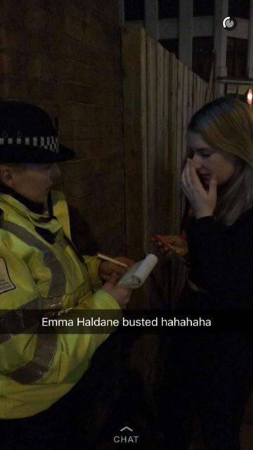 Second year Emma was fined a whopping £50
