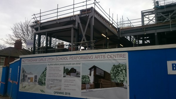 Construction near Senior School reception