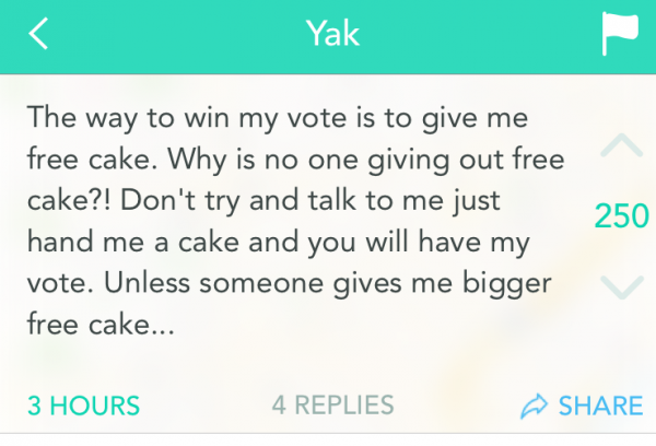Let them eat cake.
