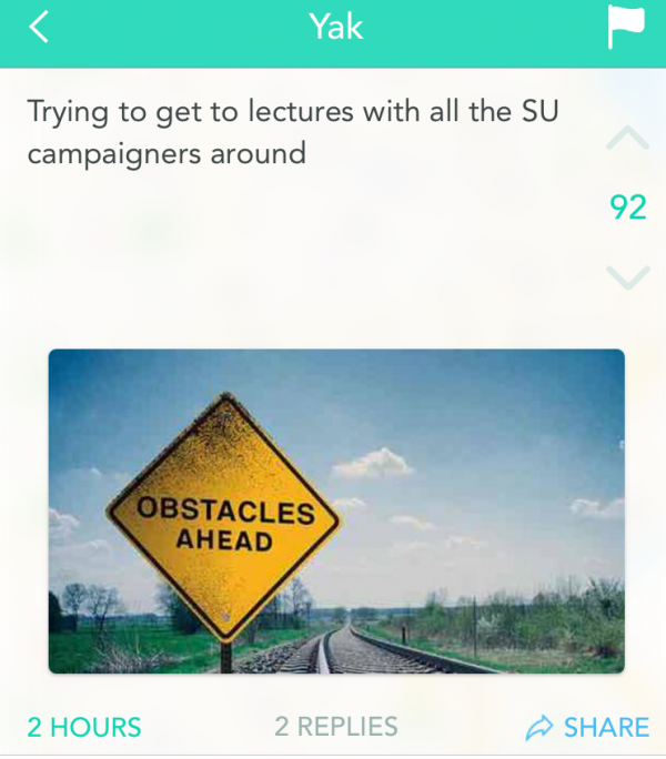 No eye contact under any circumstances or its 10 minutes of your life lost to discussing lecture recordings.