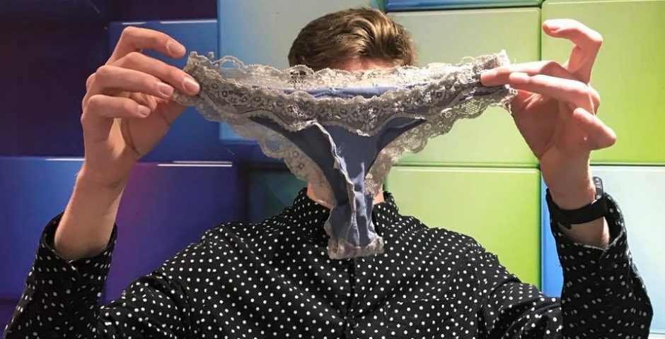 Image may contain: Clothing, Apparel, Human, Person