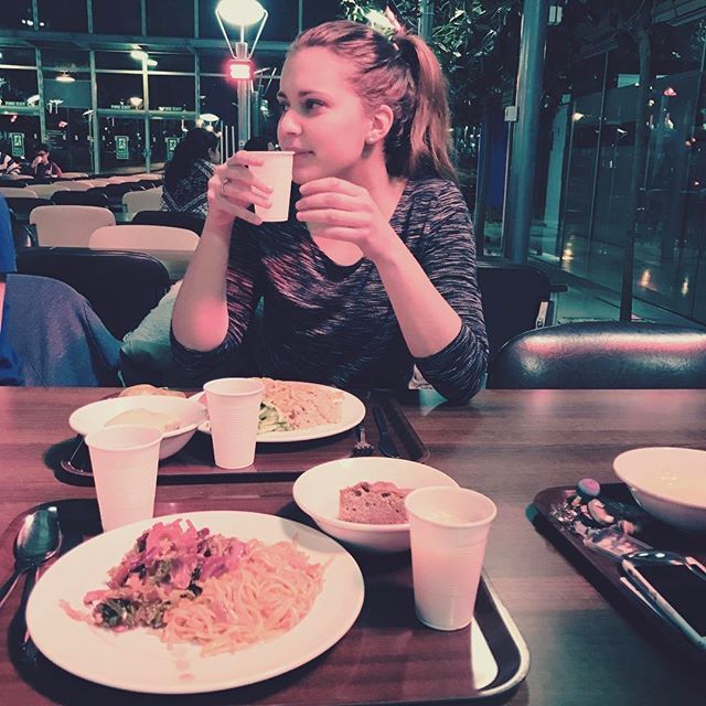 Image may contain: Female, Saucer, Cafeteria, Cup, Coffee Cup, Chair, Pottery, Cafe, Dish, Meal, Food, Food Court, Dating, Table, Furniture, Dining Table, Human, Person, Restaurant