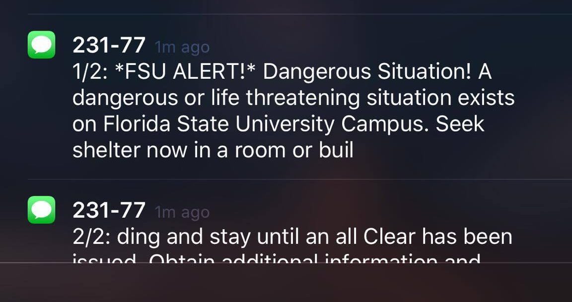 FSU confirms the 'dangerous situation' alerts we just got were due to a