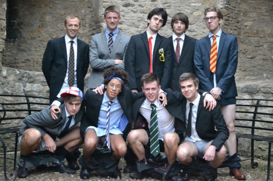 These fine gentlemen may never leave.