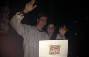 Students in the process of re-inventing themselves as Disc Jockeys.