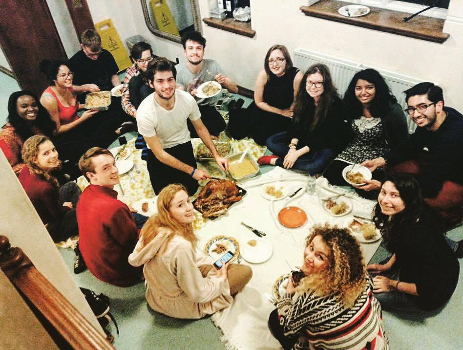 Just having a picnic in halls