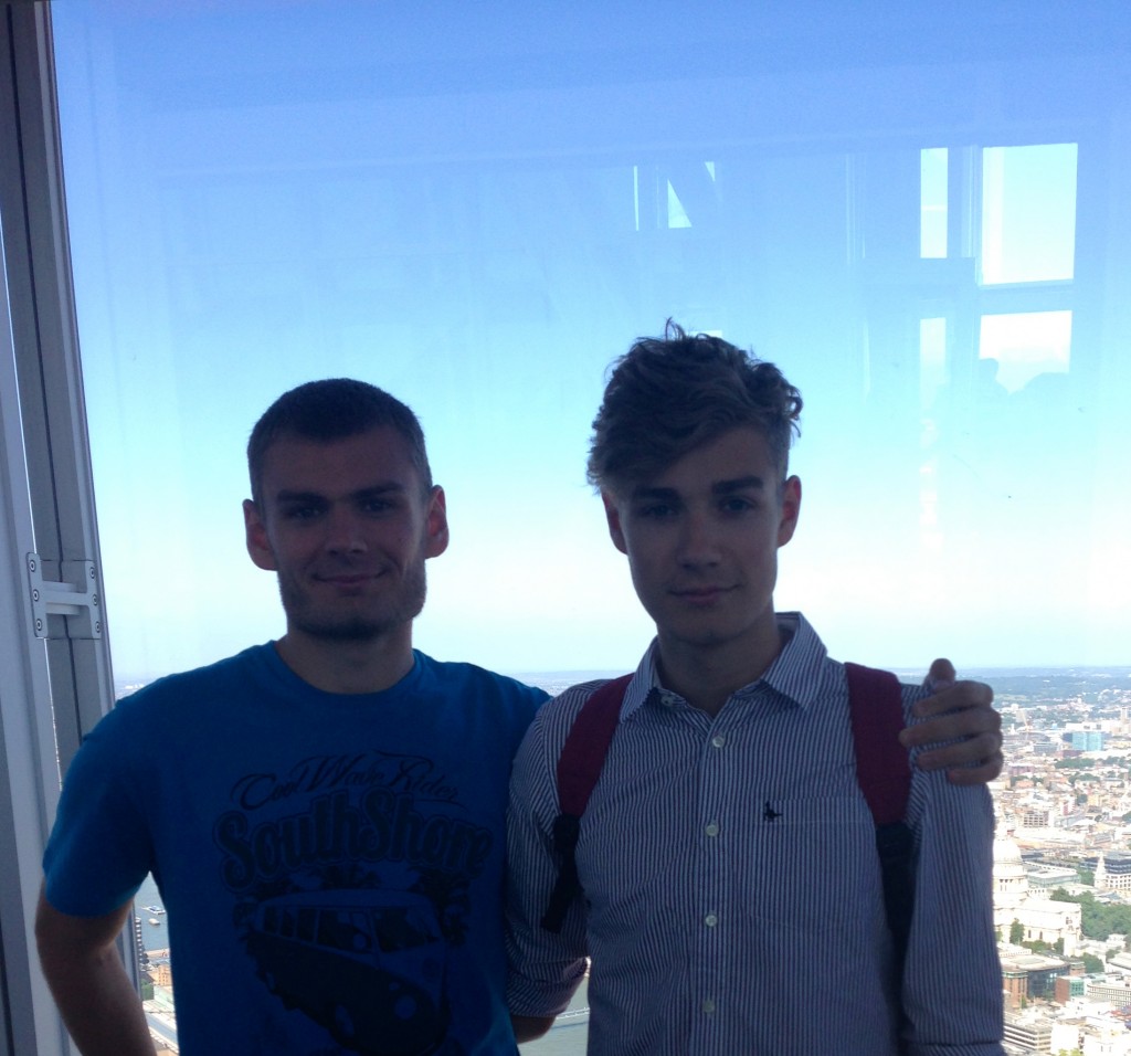 Tom with his brother, Ben
