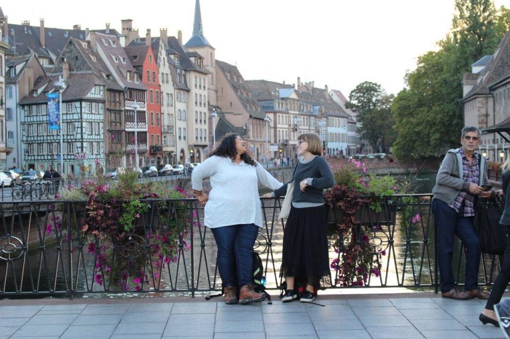 Yerika and a friend in Freiburg, Germany