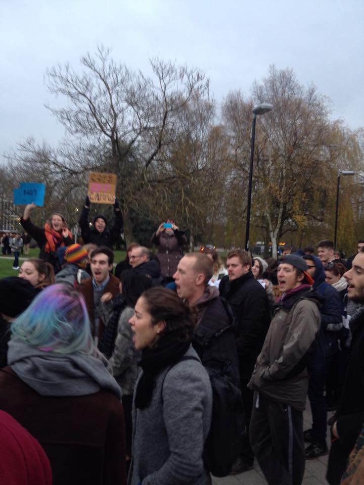 The 'Cops off Campus' protest in response to the CS gassing in December.