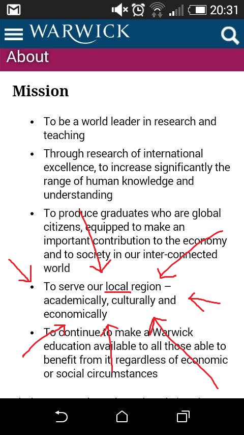 Surely Vice Chancellor, 'Geographer', Nigel Thrift can help us define local?
