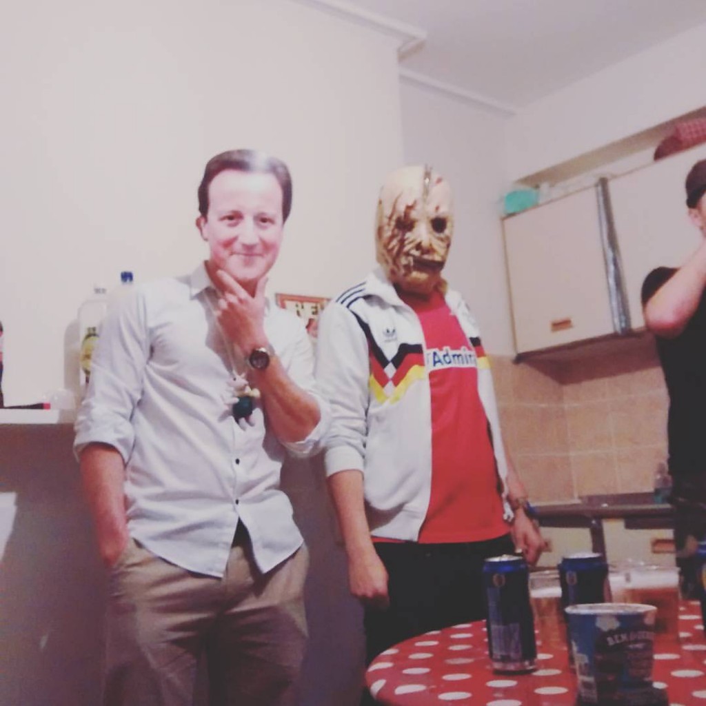 Dressed as his hero