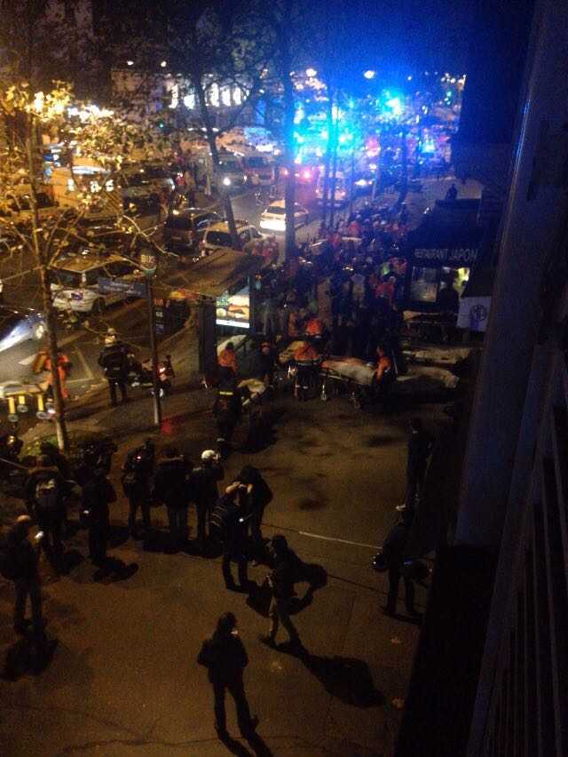 The scene outside a student's apartment