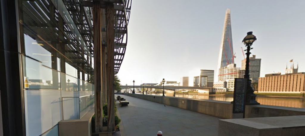 The walkway on which the Oyster Shed is situated