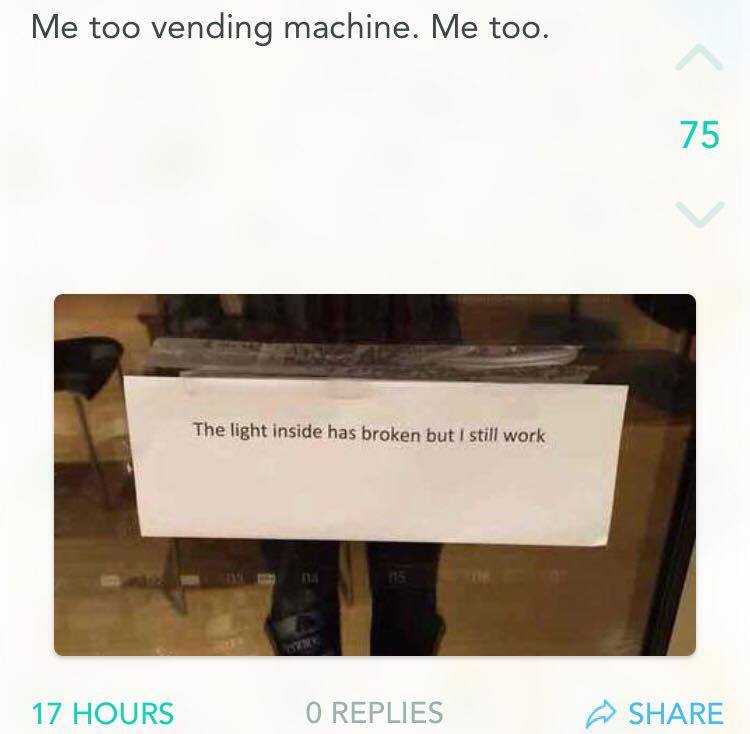 Never thought I'd see a vending machine so similar to a student