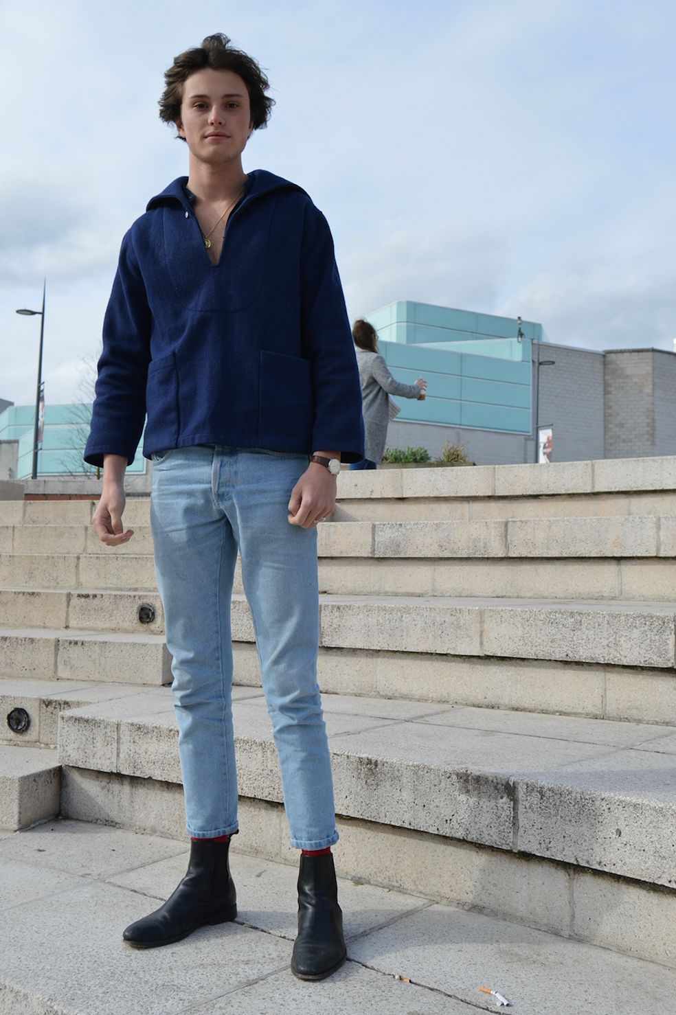 Image may contain: Cleaning, Pants, Jeans, Denim, Clothing, Person, People, Human