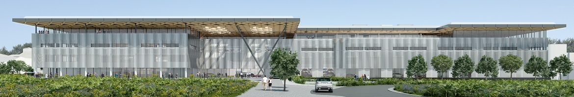 Image may contain: Person, Human, Office Building, Building, Convention Center, Architecture
