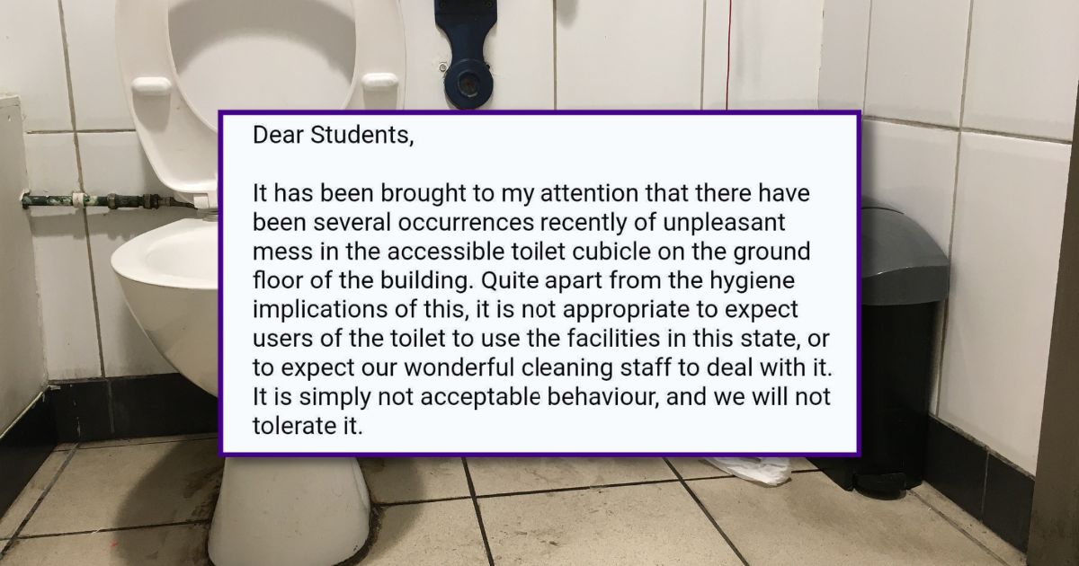 York students sent guide on how to use toilet after 'unpleasant mess' left in uni bathroom - Vimarsana News