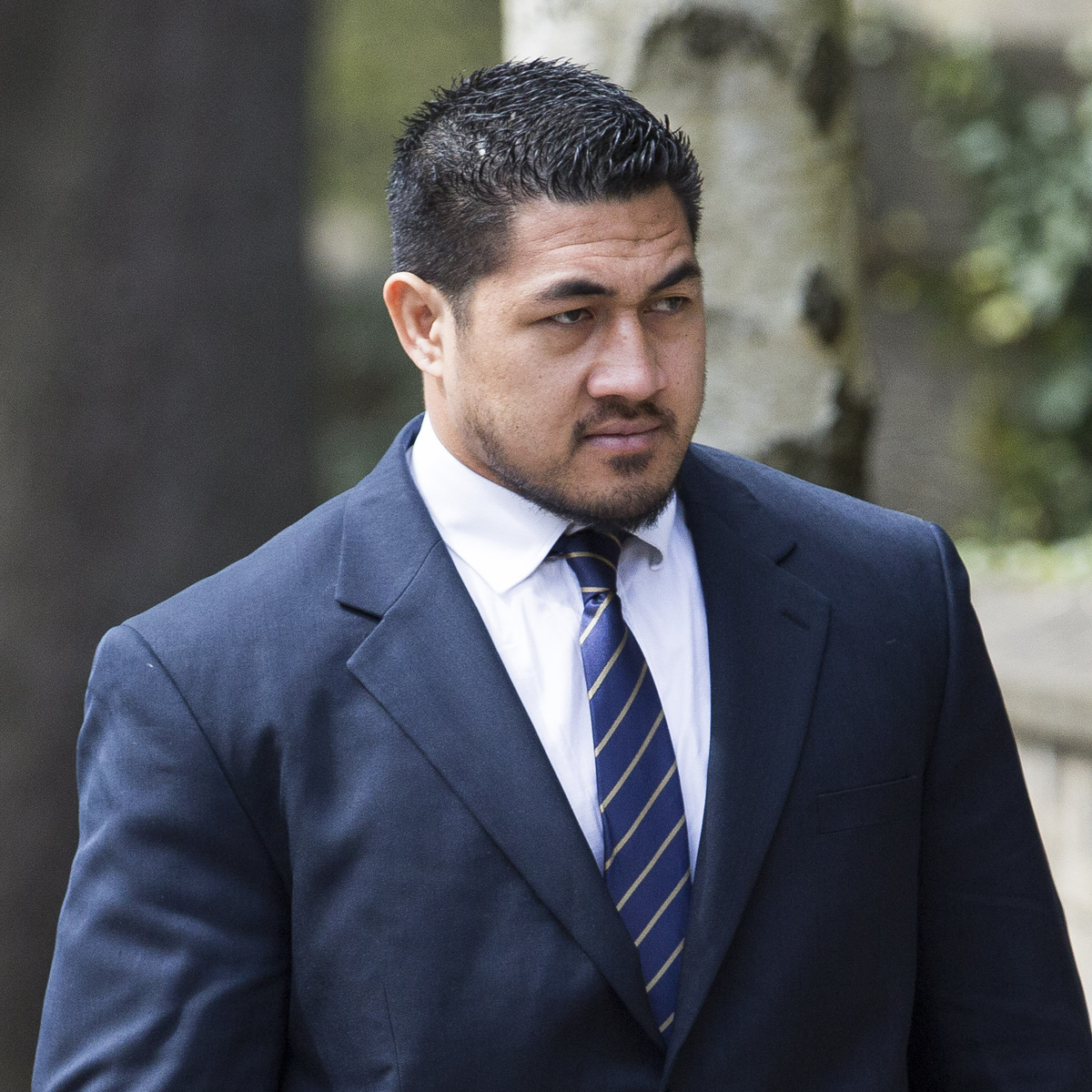Alafoti Fa'osiliva, who is a member of Bath Rugby first team squad, arrives at Bath Magistrates Court this afternoon where he faces allegations of assualt. April 21 2016. A top Bath Rugby player has admitted assaulting a university student in an attack in the city centre. See SWNS story SWRUGBY. Alafoti Fa'osiliva, who is a member of the Bath Rugby first team squad, appeared in court today charged with the assault of a 21-year-old man on February 6, in SouthGate. The court heard that 30-year-old Fa'osiliva knocked Nissi Kyeremeh unconscious with a single punch at about 2.30am on February 6. Mr Kyeremeh was left with bruising to his left eye and forehead, and grazing to the inside of his top lip. The blow to his head has also affected his memory and ability to concentrate, affecting his university studies. Following Fa'osiliva's guilty plea the hearing was adjourned while Bath magistrates decide whether Fa'osiliva should be sentenced in Bath Magistrates' Court or by a judge in Bristol Crown Court.