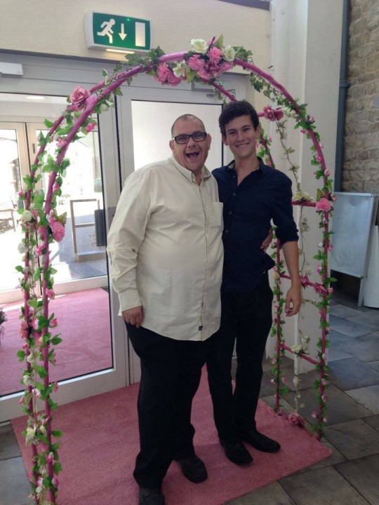 Josh with one of his adoring fans